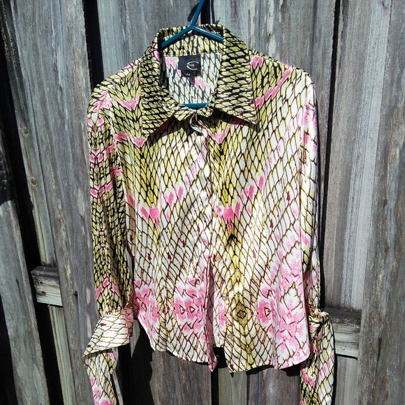Just Cavalli button front Top Blouse - Picture 1 of 11